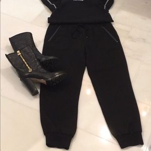 Vince Leather lined jogger pants Size M